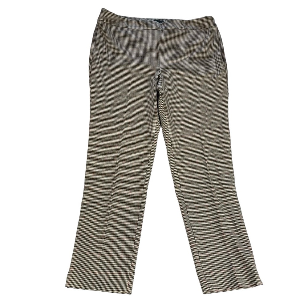 Talbots Chatham Ankle Pants Plaid Womens Size 12 petite Cotton Blend Corpcore